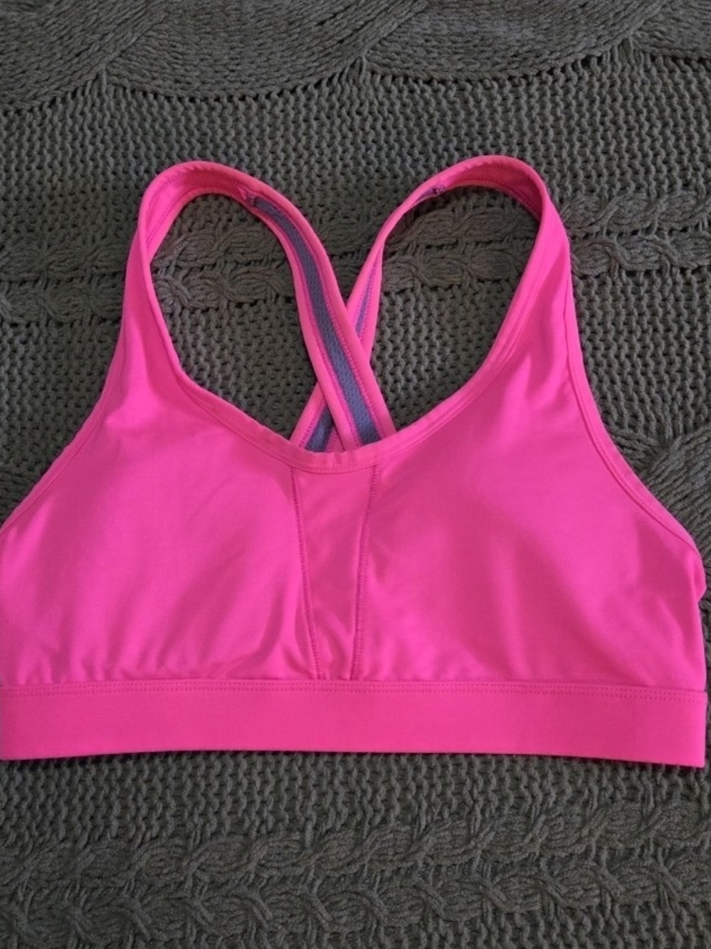 Champion Duo Dry Sports Bra Unlined Wireless Cross Strap Workout